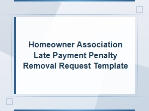 Template to Dispute Hoa Late Payment Penalties